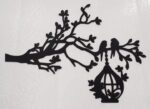 Black Laser-Cut Wall Art for Home Decor 36" x 5" - Image 5