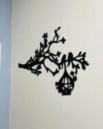 Black Laser-Cut Wall Art for Home Decor 36" x 5" - Image 2