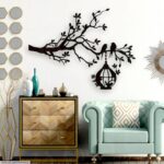 Black Laser-Cut Wall Art for Home Decor 36" x 5" - Image 4