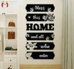 Black Laser-Cut Wall Art for Home Decor 36" x 5"
