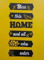 Black Laser-Cut Wall Art for Home Decor 36" x 5" - Image 7