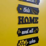 Black Laser-Cut Wall Art for Home Decor 36" x 5" - Image 8