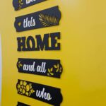 Black Laser-Cut Wall Art for Home Decor 36" x 5" - Image 2