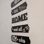 Black Laser-Cut Wall Art for Home Decor 36" x 5" - Image 4