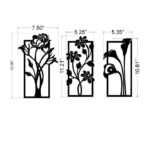 Golden Three Frame Wall Art Set 50x16 Inches - Image 4