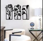 Golden Three Frame Wall Art Set 50x16 Inches - Image 5