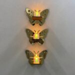 3 Butterfly Wall Shelves with 3 FREE Artificial LED Candles - Image 4