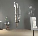 Acrylic Feather Wall Décor-Silver - Image 2