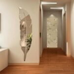 Acrylic Feather Wall Décor-Silver