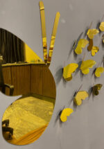 3D Golden Mini Mirror Butterfly Set – Elegant Wall Decor Accent - Image 4