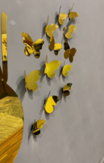 3D Golden Mini Mirror Butterfly Set – Elegant Wall Decor Accent - Image 2